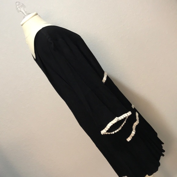 Black Gauze Dress with Trim by Umgee - Picture 3 of 8